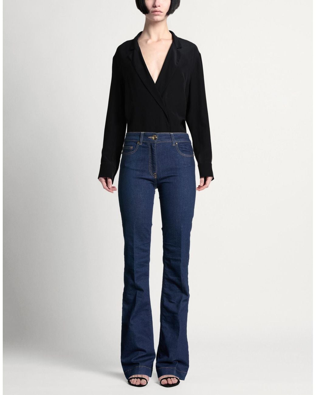 SIMONA CORSELLINI Blue Jeans Cotton, Elastane