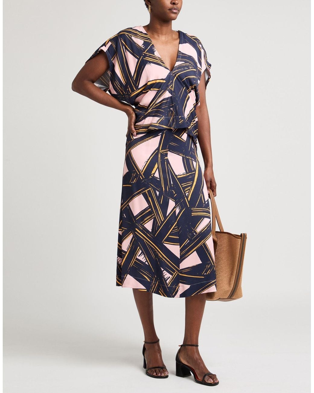 Colville White Midi Dress Viscose