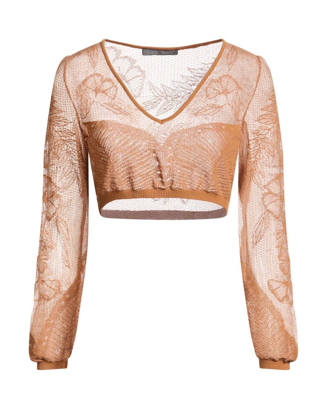 Alberta Ferretti Pink Camel Top Viscose, Polyester