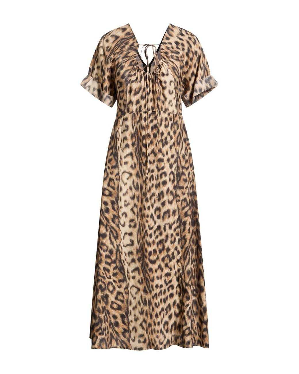 Victoria Beckham Natural Midi Dress Viscose