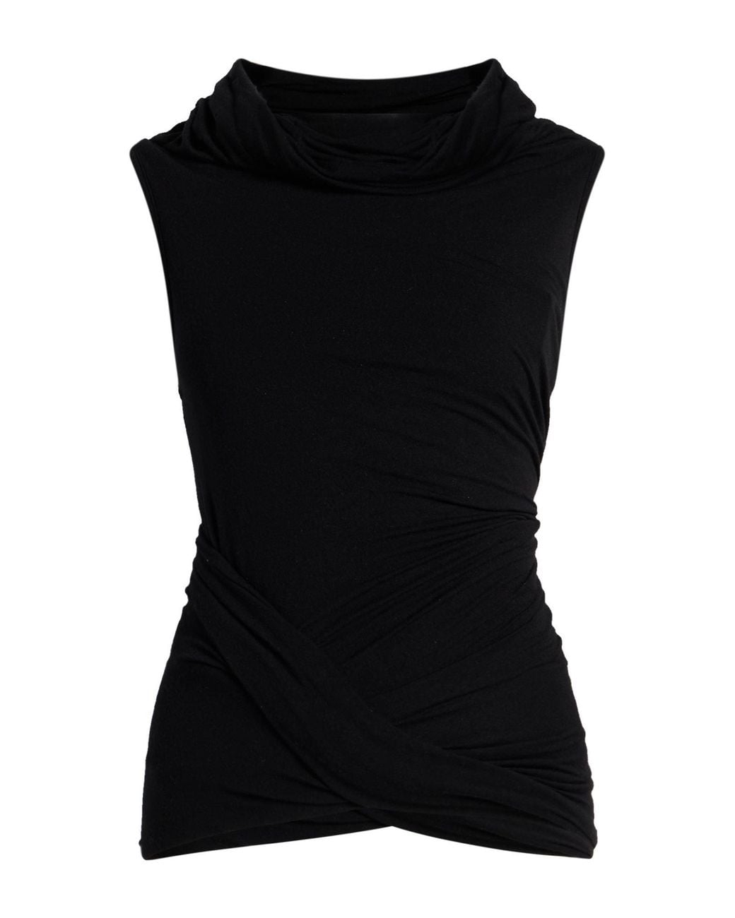 Rick Owens Black Top Modal, Cashmere, Elastane