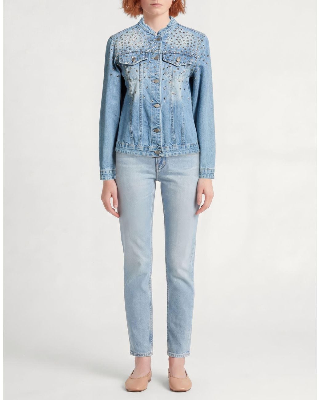 Motel Blue Denim Outerwear Cotton