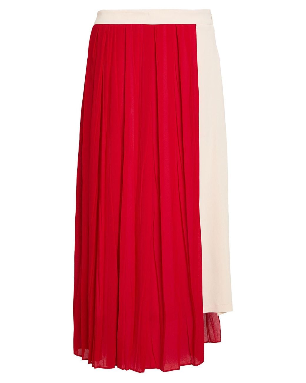 Semicouture Red Midi Skirt