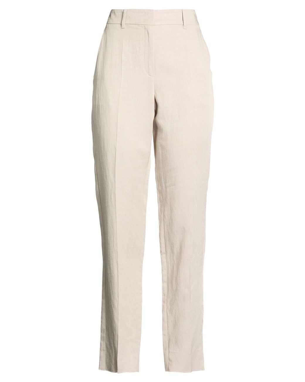 Emporio Armani Natural Pants Viscose, Linen, Cotton