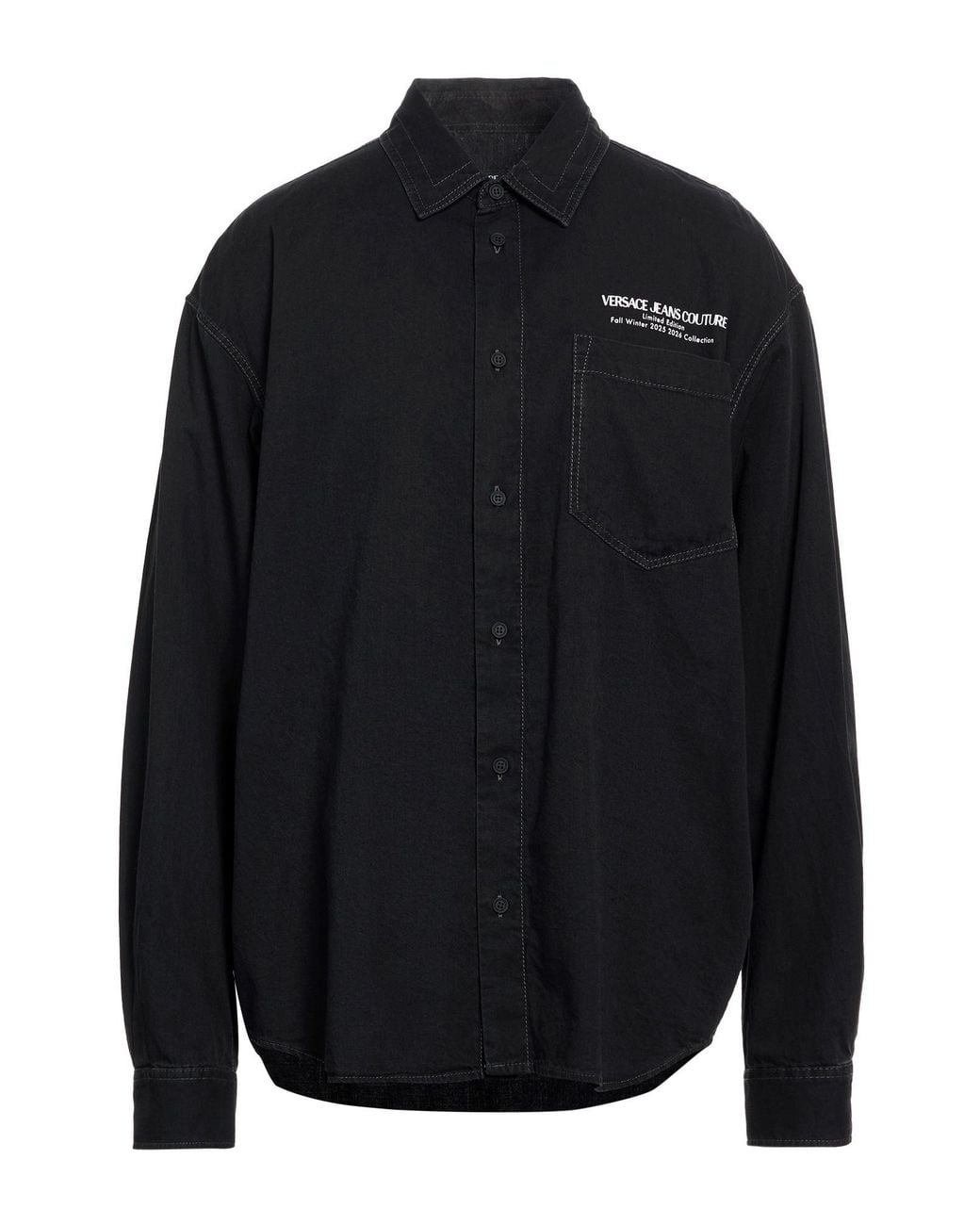Versace Jeans Couture Black Shirt Cotton for men