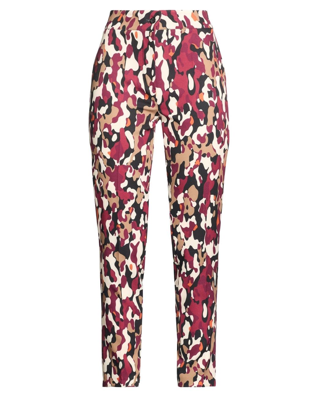 Cristinaeffe Red Pants Polyester, Elastane