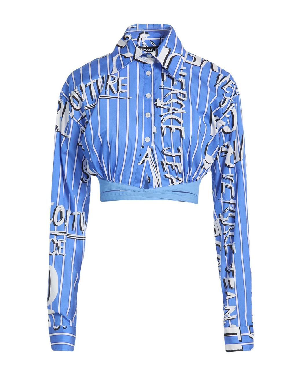 Versace Jeans Couture Blue Azure Shirt Cotton