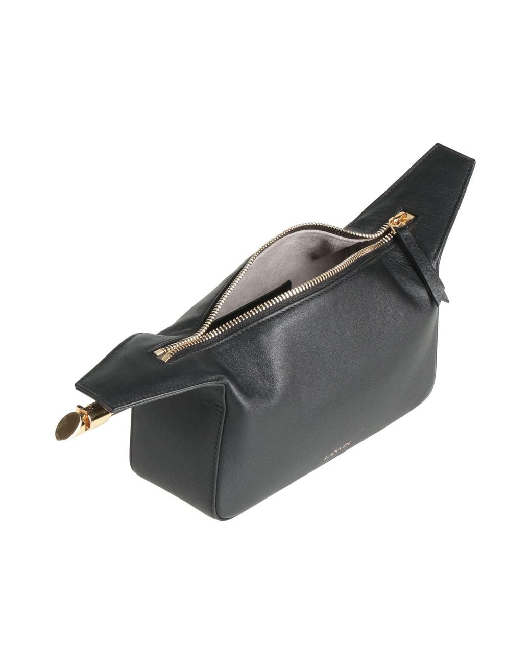 Lanvin Black Cross-Body Bag Calfskin, Ecobrass