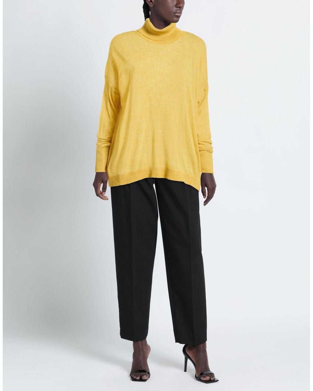 CROCHÈ Yellow Turtleneck Wool, Acrylic