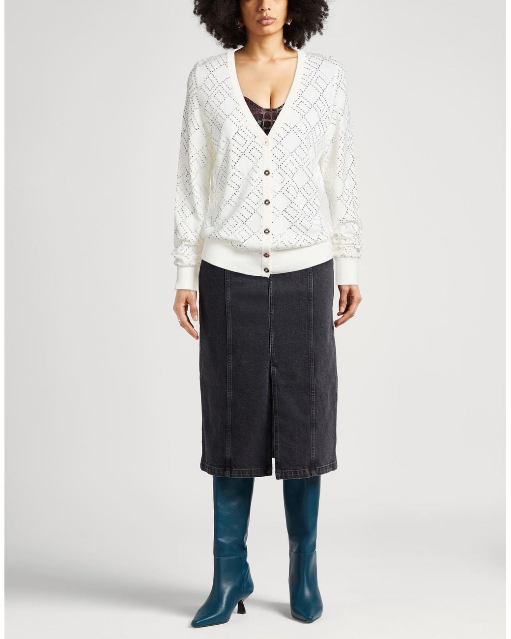 Elisabetta Franchi White Cardigan