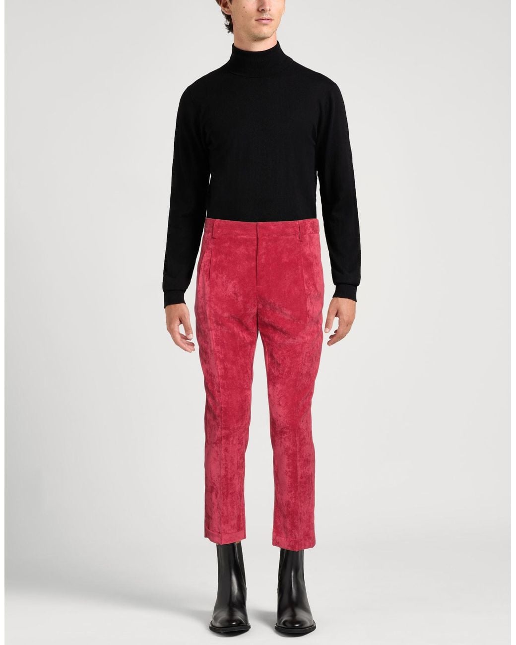Daniele Alessandrini Red Trouser for men