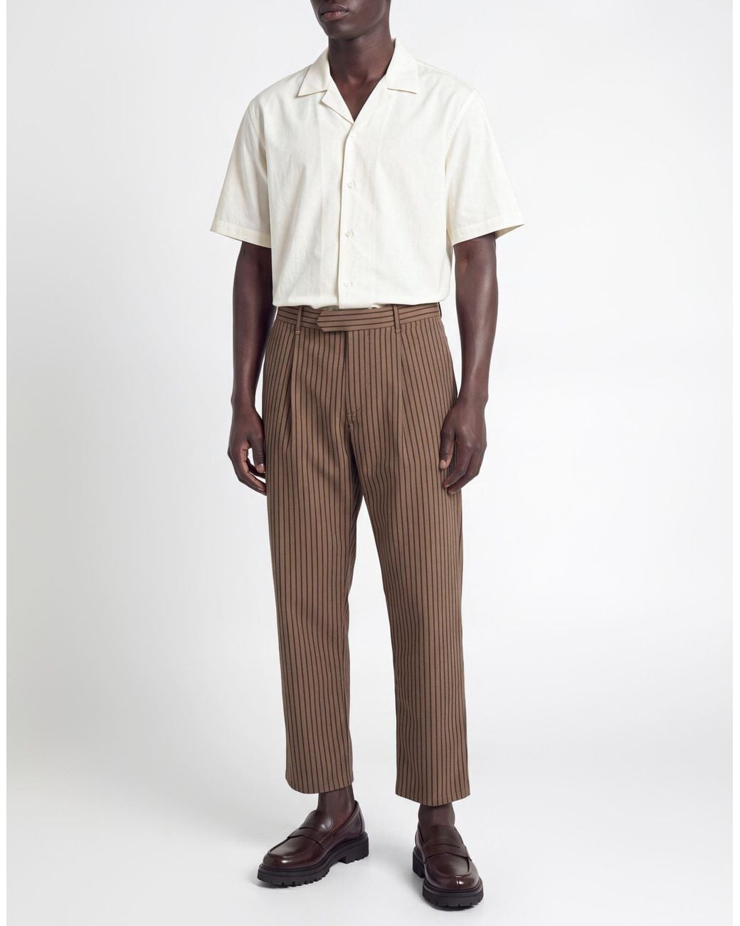 Rag & Bone Brown Taupe Pants Cotton, Polyester, Elastane for men