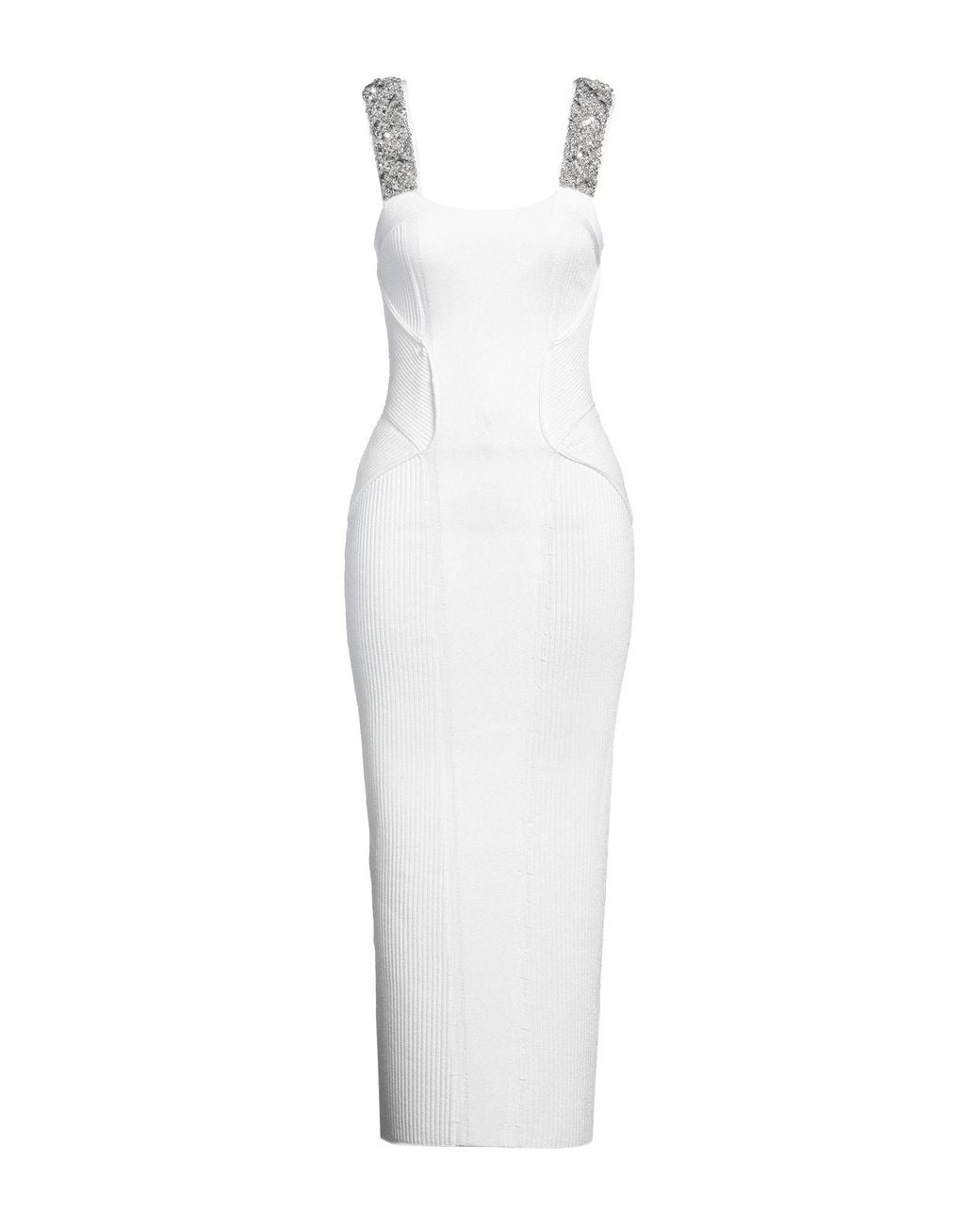 Balmain White Midi Dress