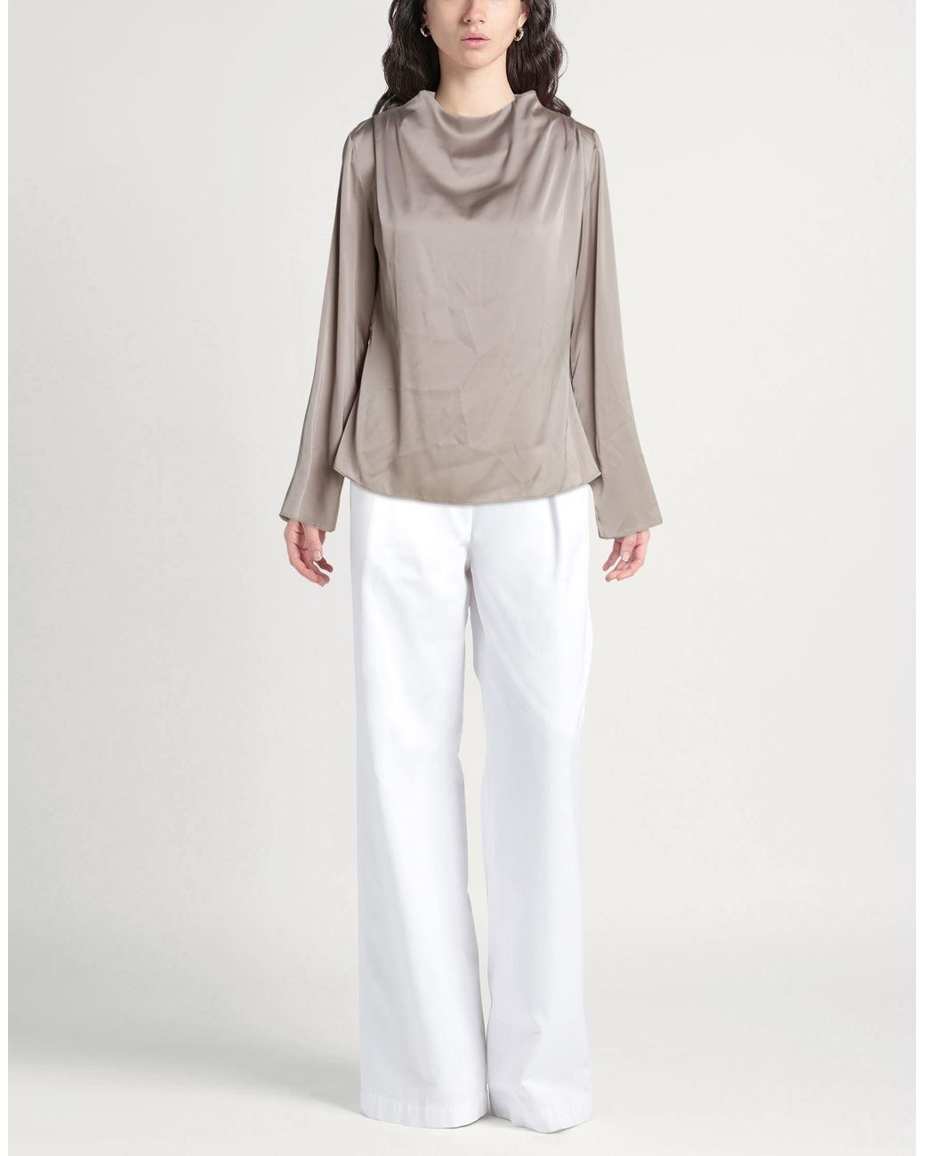 Soallure Gray Top Polyester, Elastane