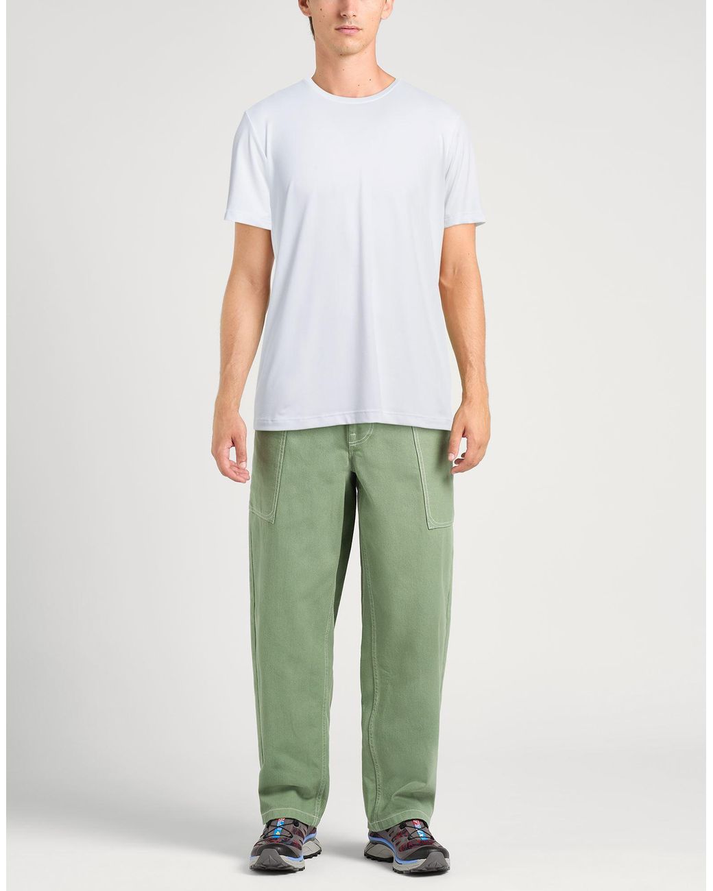 People Of Shibuya White T-Shirt Polyamide, Elastane for men