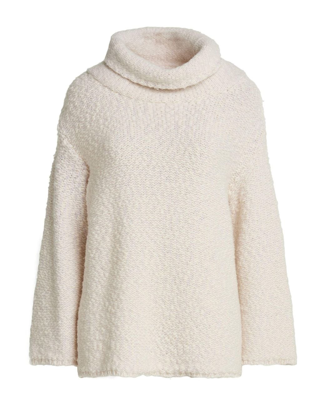 Weekend by Maxmara White Cream Turtleneck Virgin Wool, Polyamide