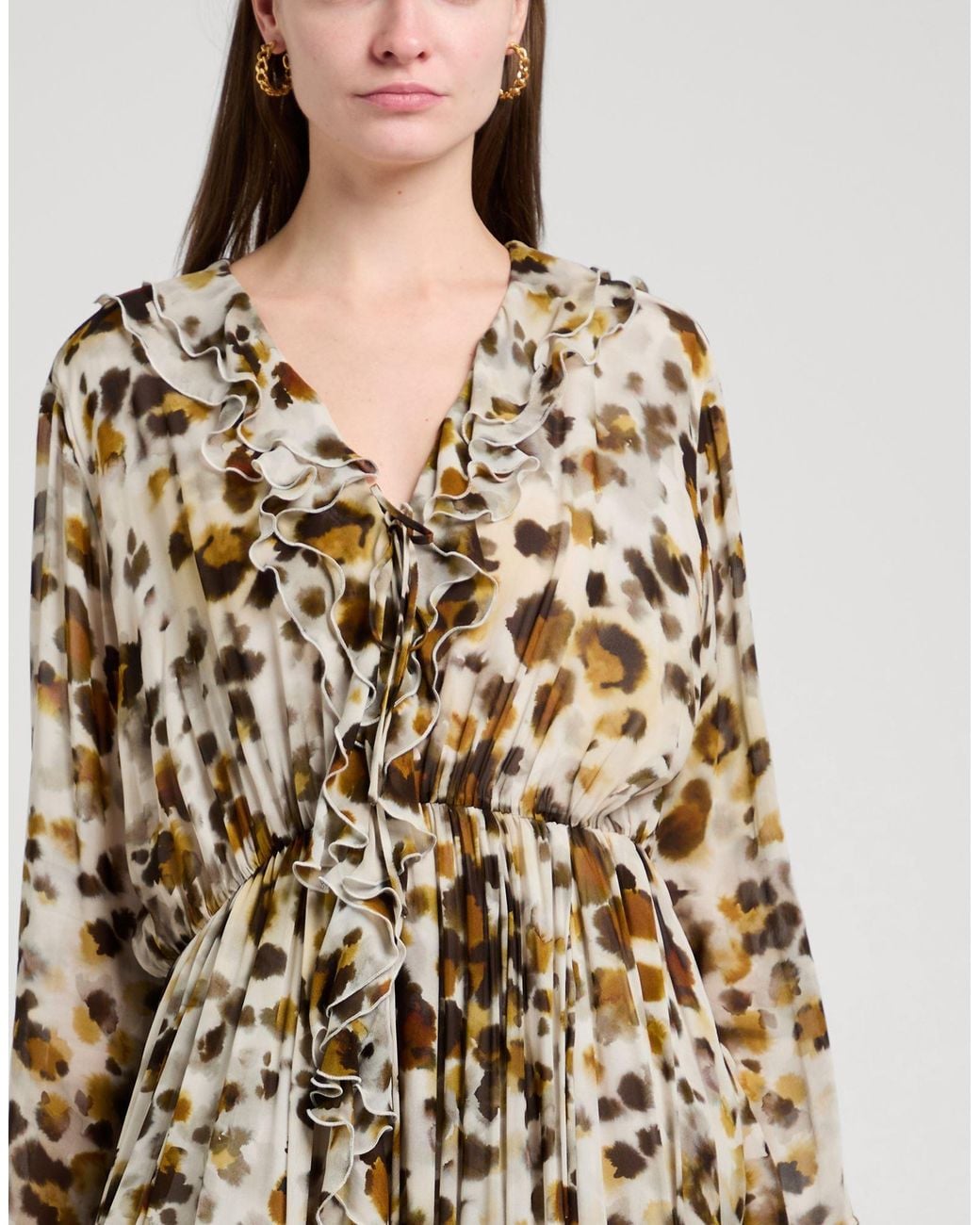 MSGM Metallic Maxi Dress Viscose
