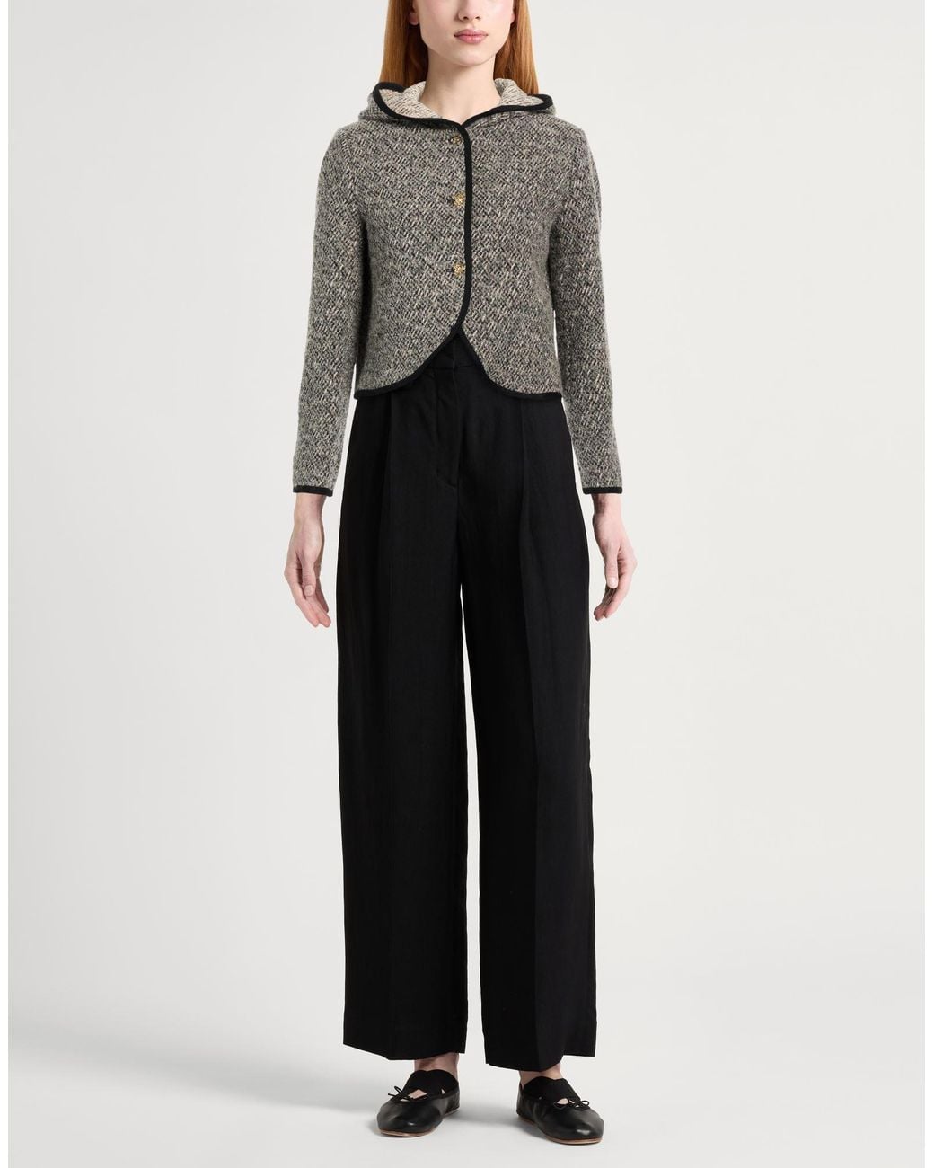 Ba&sh Gray Jacket Cotton, Polyester, Wool, Linen