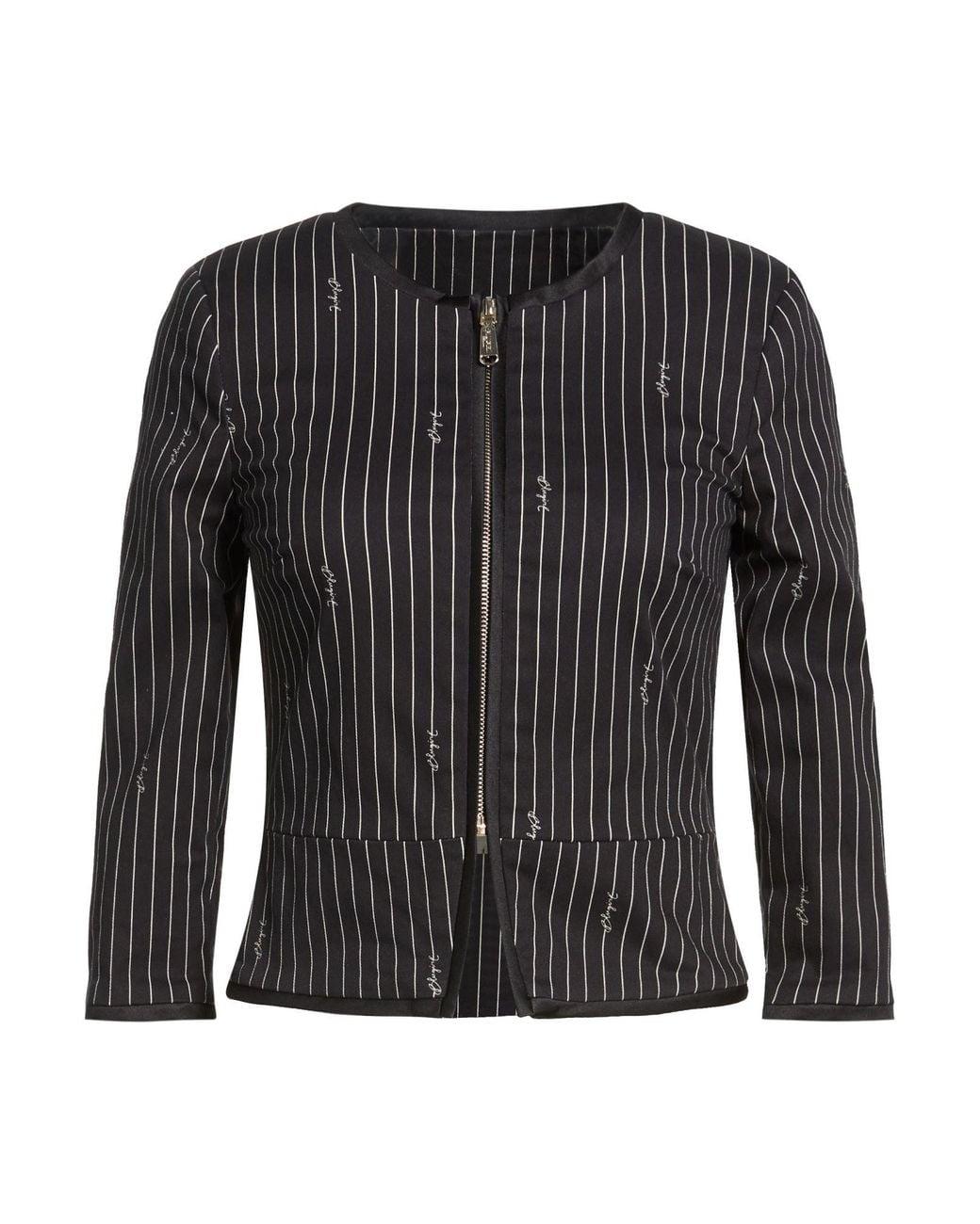 Blugirl Blumarine Black Midnight Jacket Cotton, Elastane