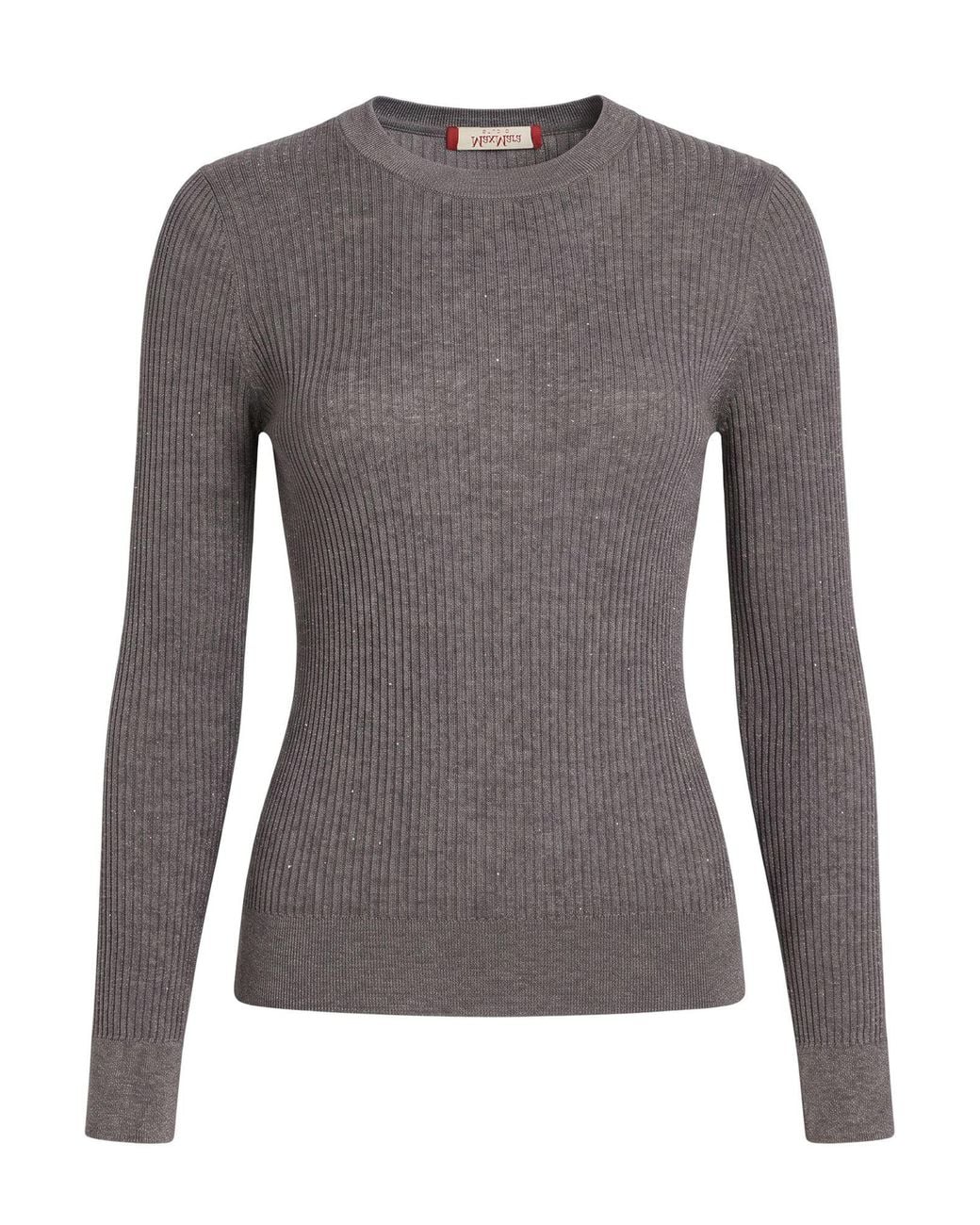 Max Mara Gray Sweater Silk, Wool, Polyamide, Elastane