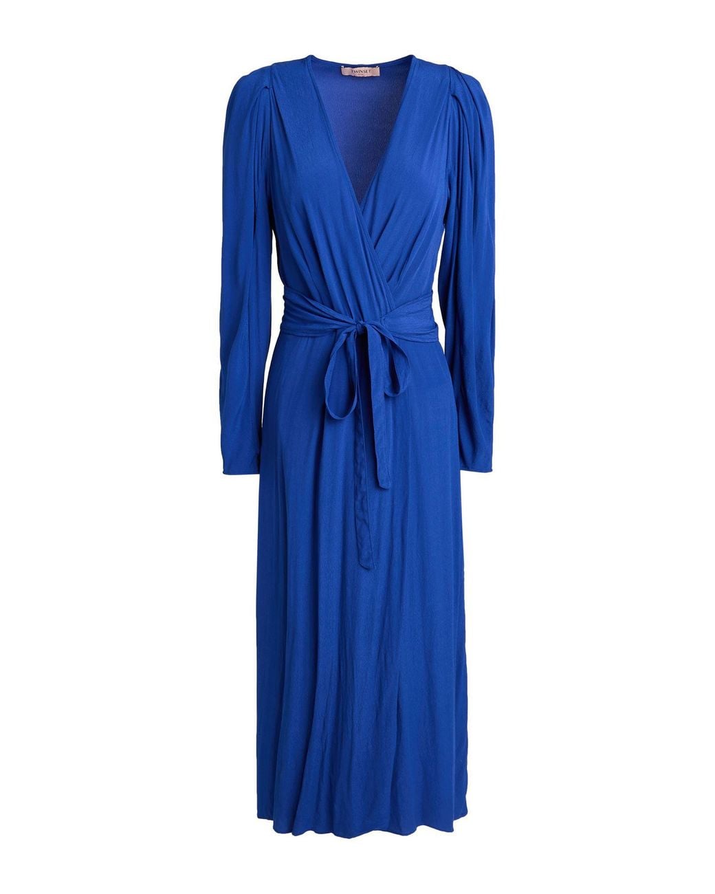 Twinset Blue Midi Dress Viscose