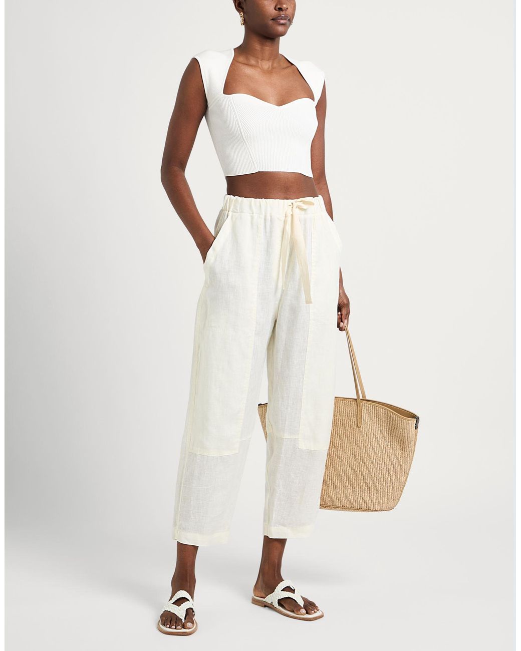 Ottod'Ame White Trouser