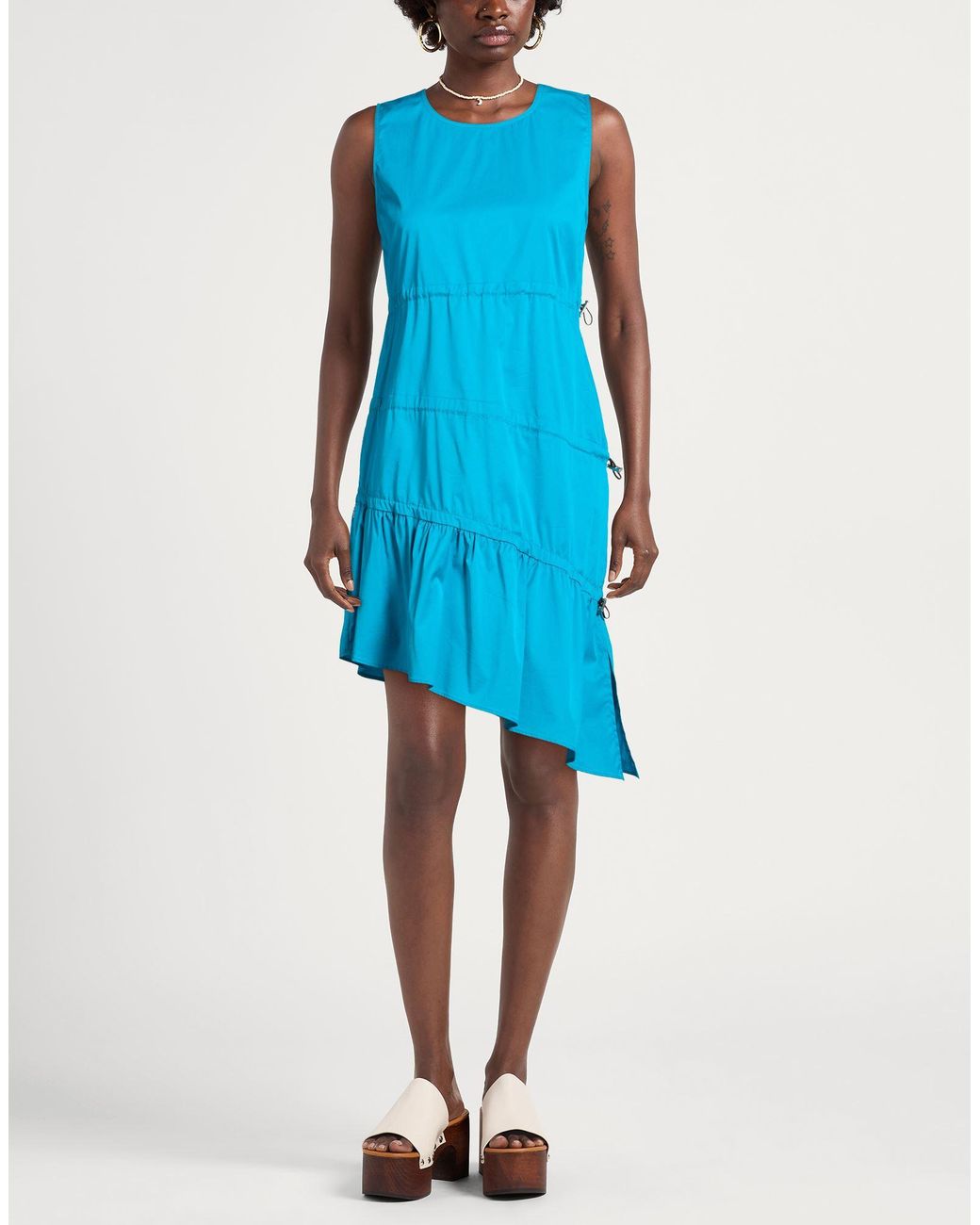 Jijil Blue Mini Dress Cotton, Polyamide, Nylon