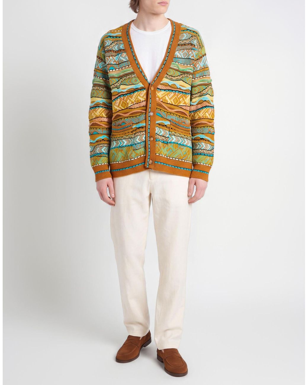 Laneus Natural Cardigan Polyamide, Alpaca Wool, Polyacrylic, Synthetic Fibers, Wool for men