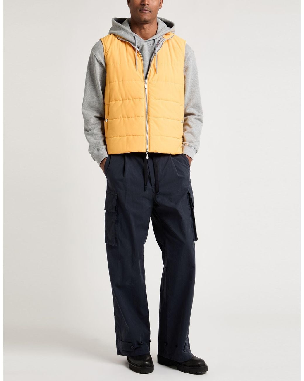 Eleventy Yellow Gilet for men
