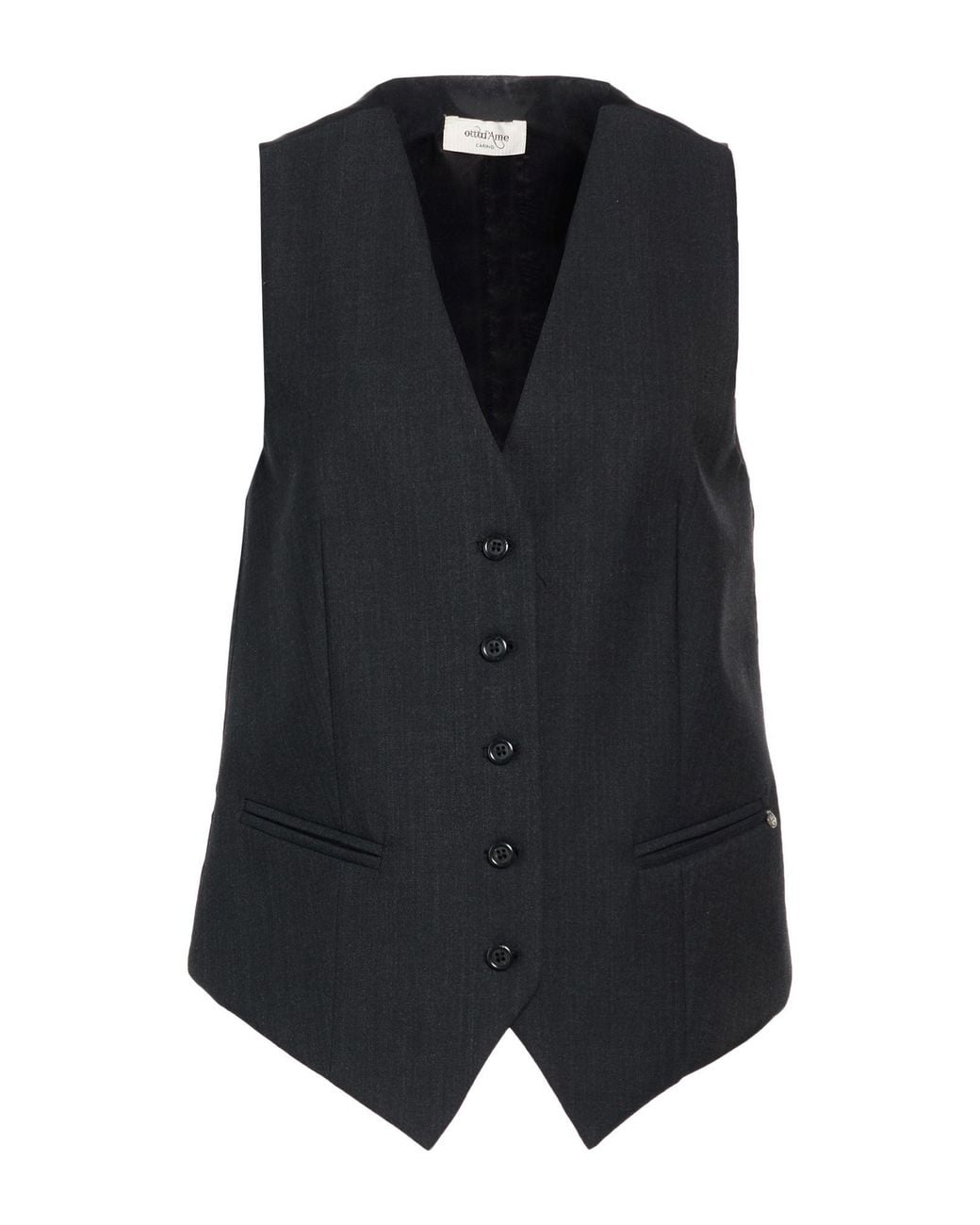 Ottod'Ame Blue Caring Tailored Vest Polyester, Wool, Elastane