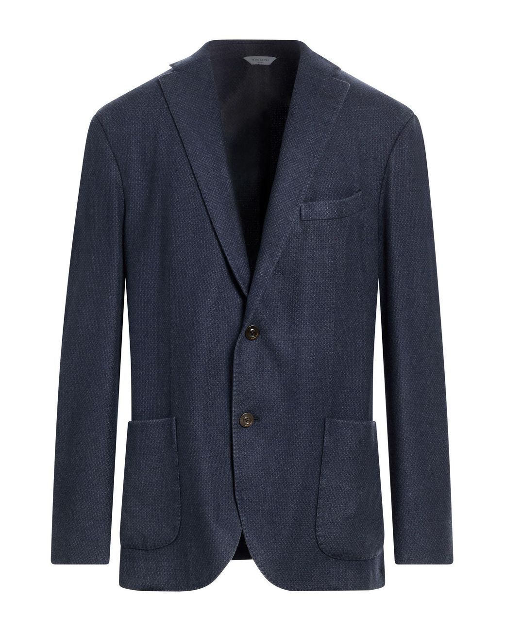 Boglioli Blue Blazer Cashmere, Virgin Wool, Polyester for men