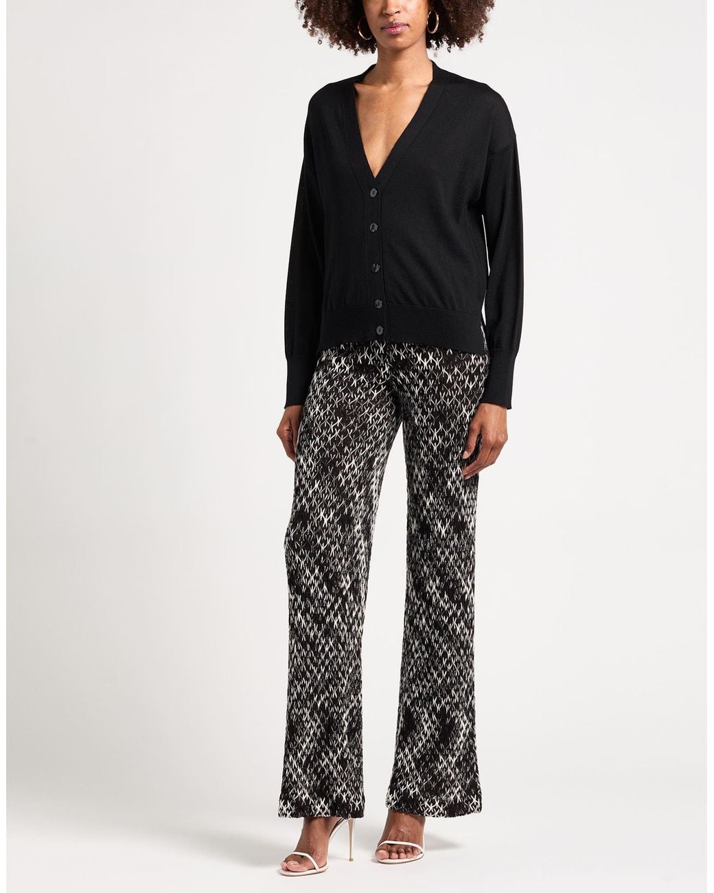 Missoni Gray Dark Pants Wool, Viscose