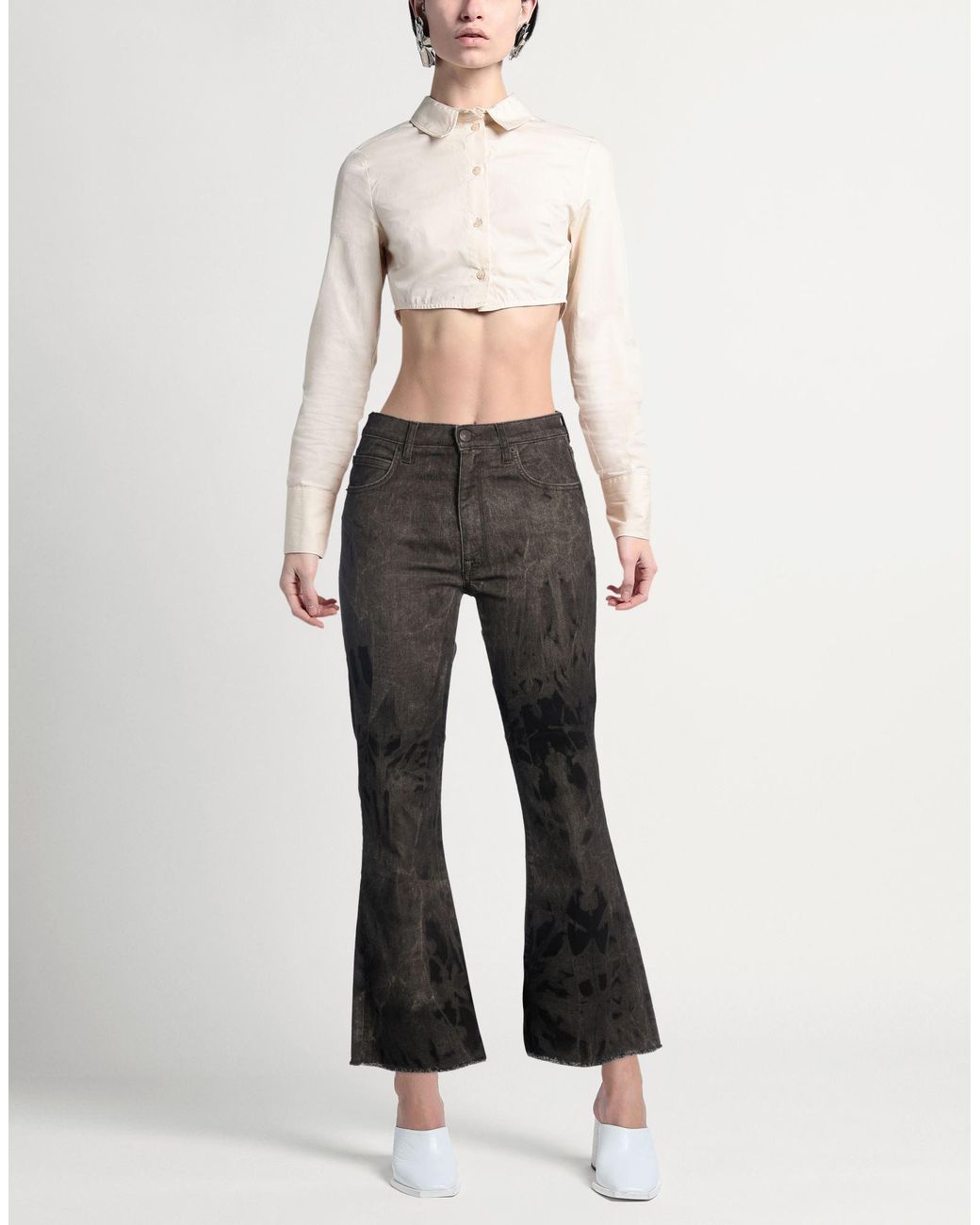 People Gray Jeans Cotton, Elastomultiester, Elastane
