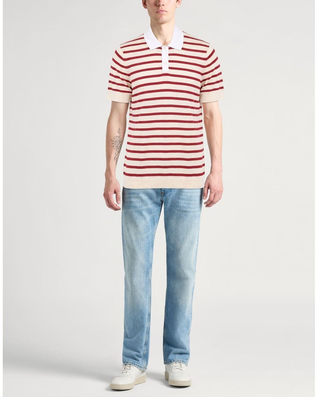 Brunello Cucinelli Red Polo Shirt Cotton for men