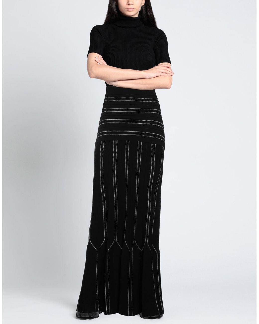 Elisabetta Franchi Black Maxi Skirt