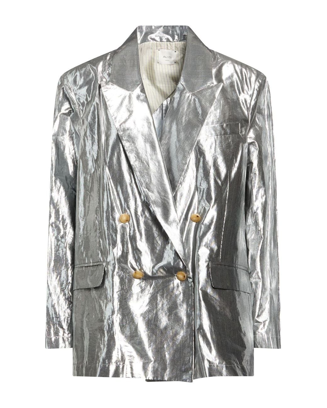 Alysi Gray Blazer Cotton, Polyester