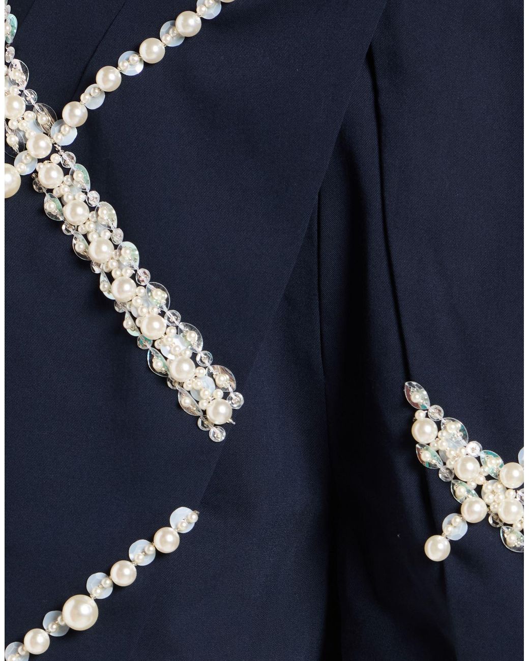 DES_PHEMMES Blue Midnight Shorts & Bermuda Shorts Polyester, Viscose, Wool, Elastane