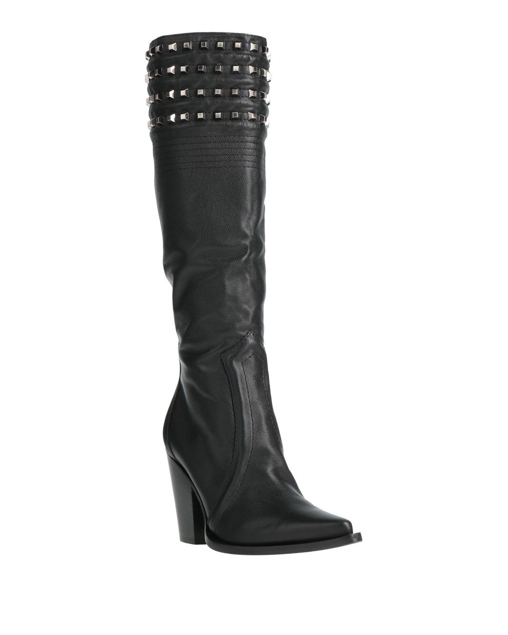 Alberta Ferretti Black Boot Leather