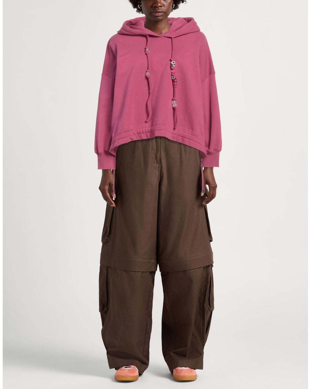 Dondup Pink Sweatshirt Cotton, Elastane