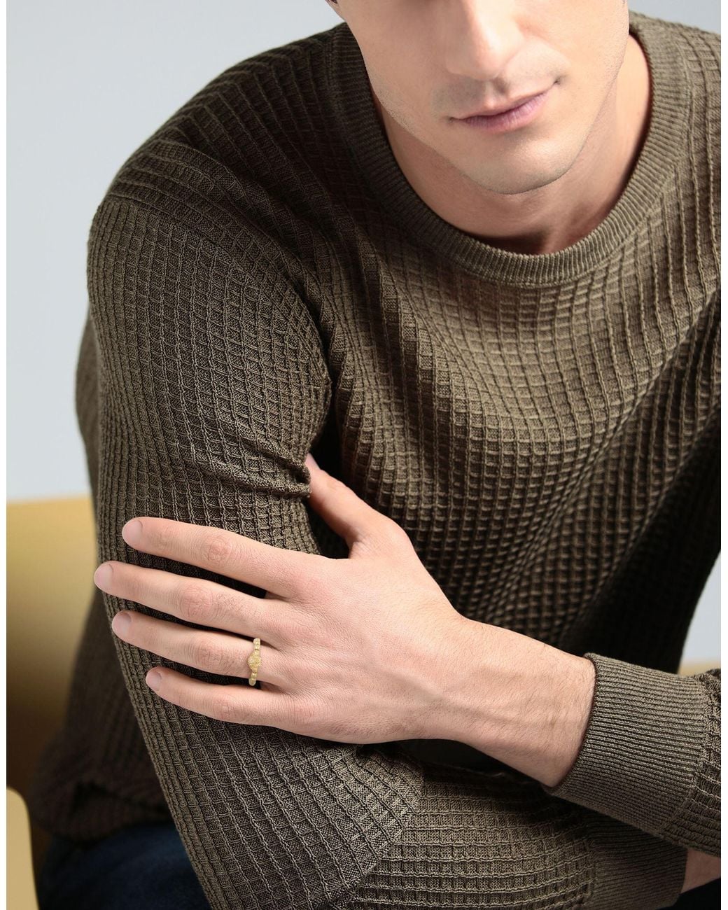 Versace Metallic Ring Metal for men