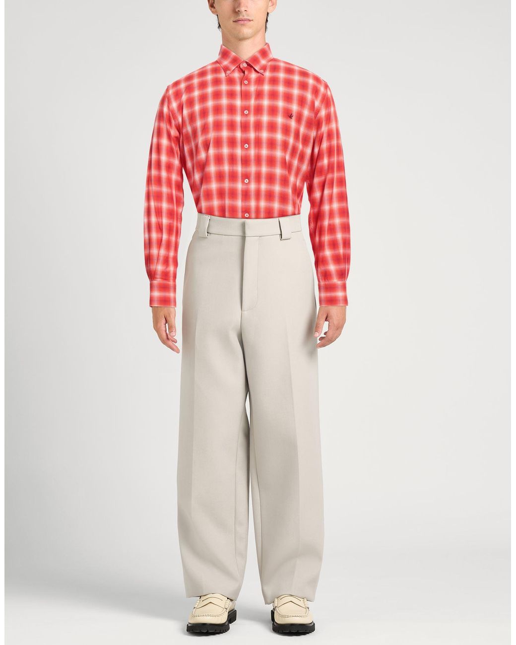 Brooksfield Red Shirt Cotton for men
