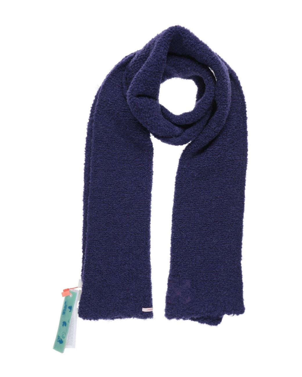 Off-White c/o Virgil Abloh Blue Scarf Wool, Alpaca Wool, Polyamide for men