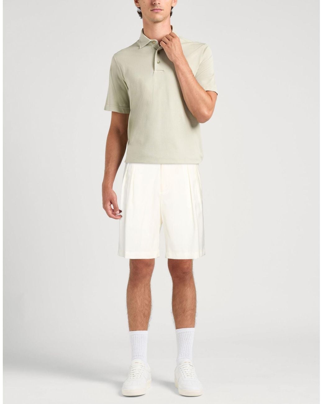 Low Brand White Shorts & Bermuda Shorts Virgin Wool for men