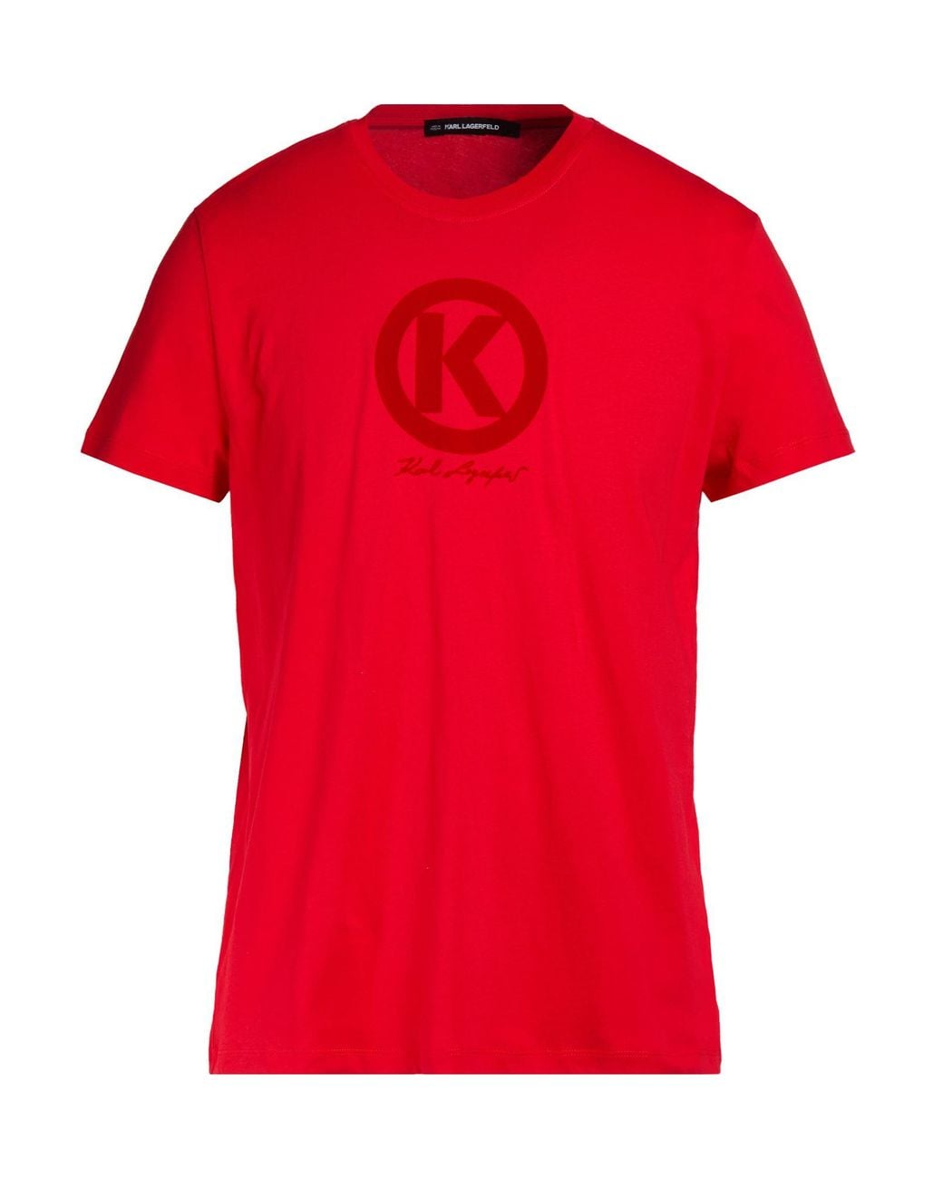 Karl Lagerfeld Red T-Shirt Organic Cotton
