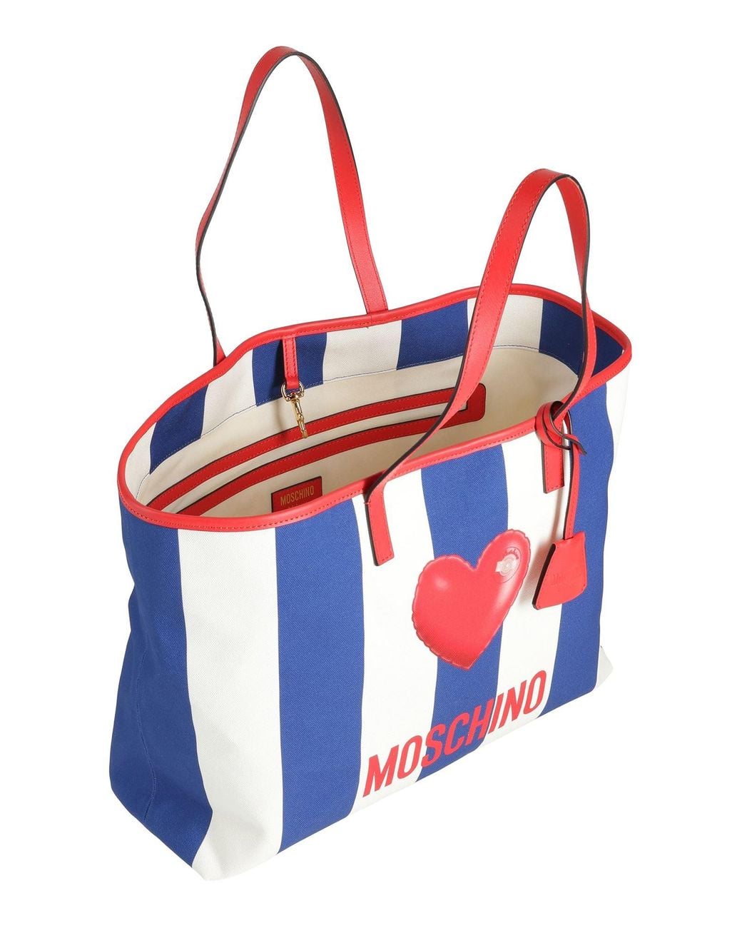 Moschino White Schultertasche