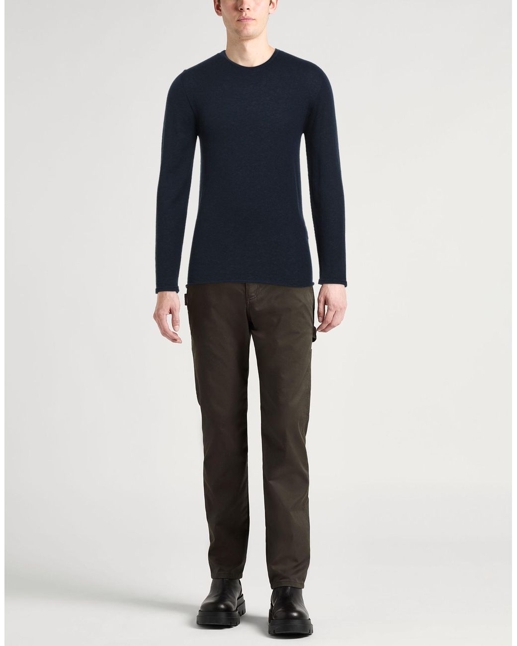 Majestic Filatures Blue Sweater Cashmere for men