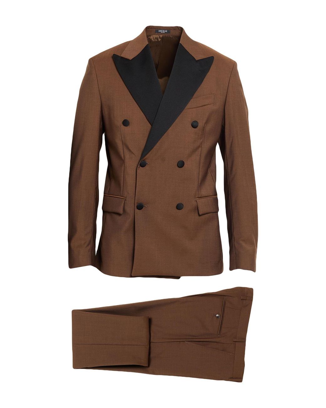 BRERAS Milano Brown Chocolate Suit Virgin Wool for men