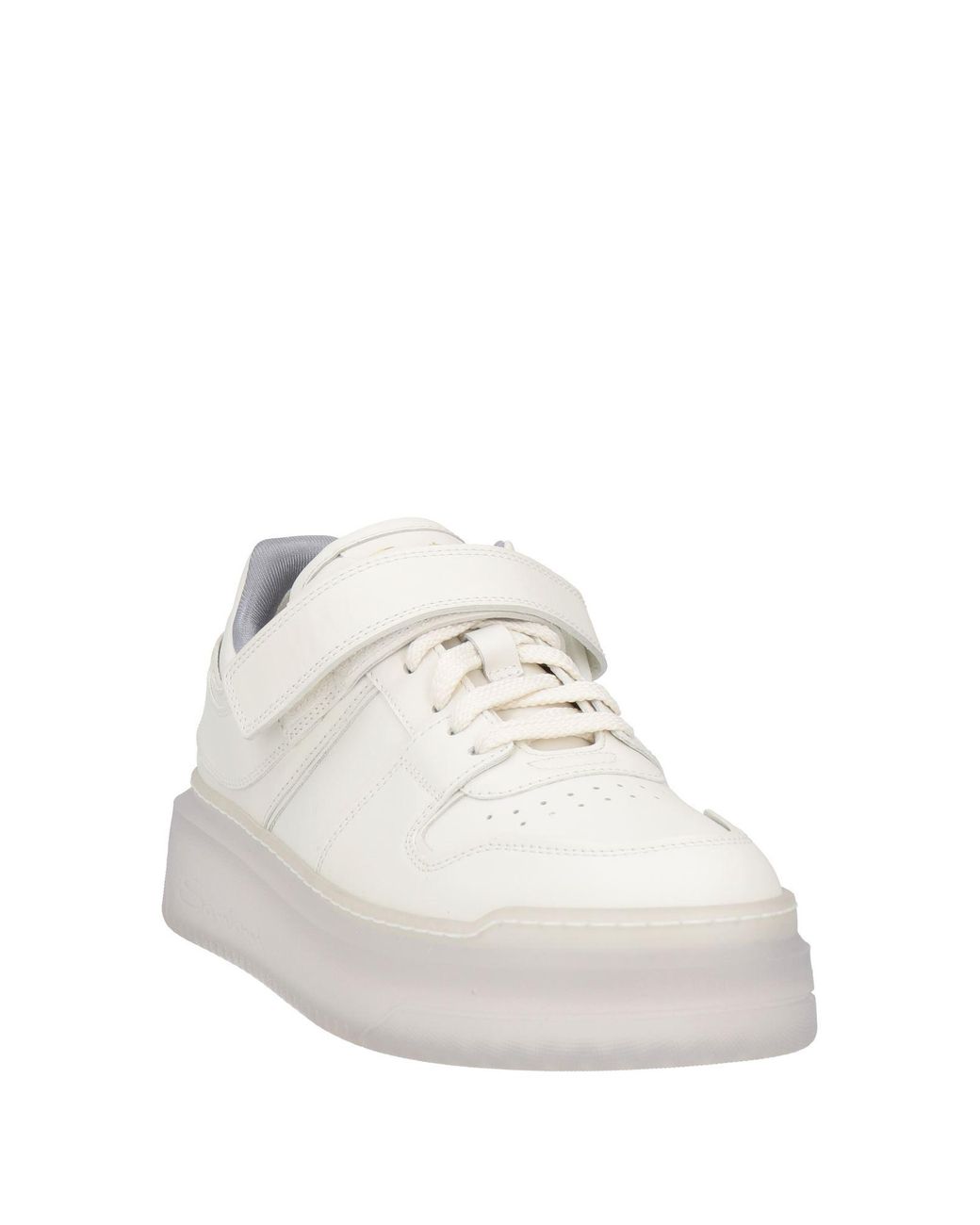 Santoni White Sneakers Leather
