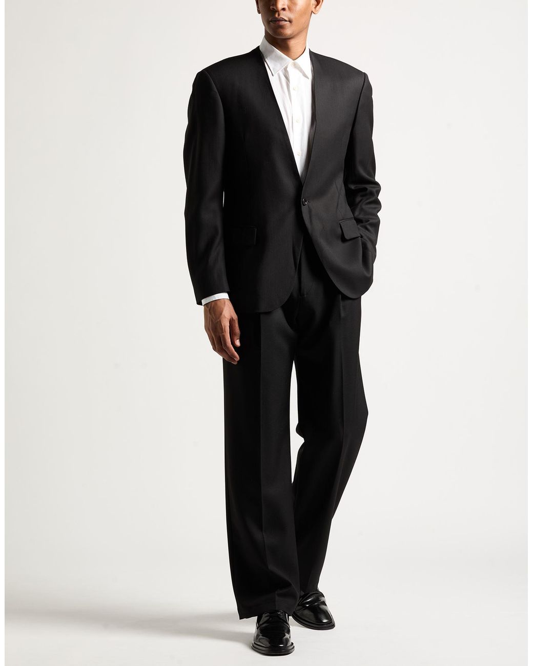 Lardini Black Blazer Viscose, Virgin Wool for men