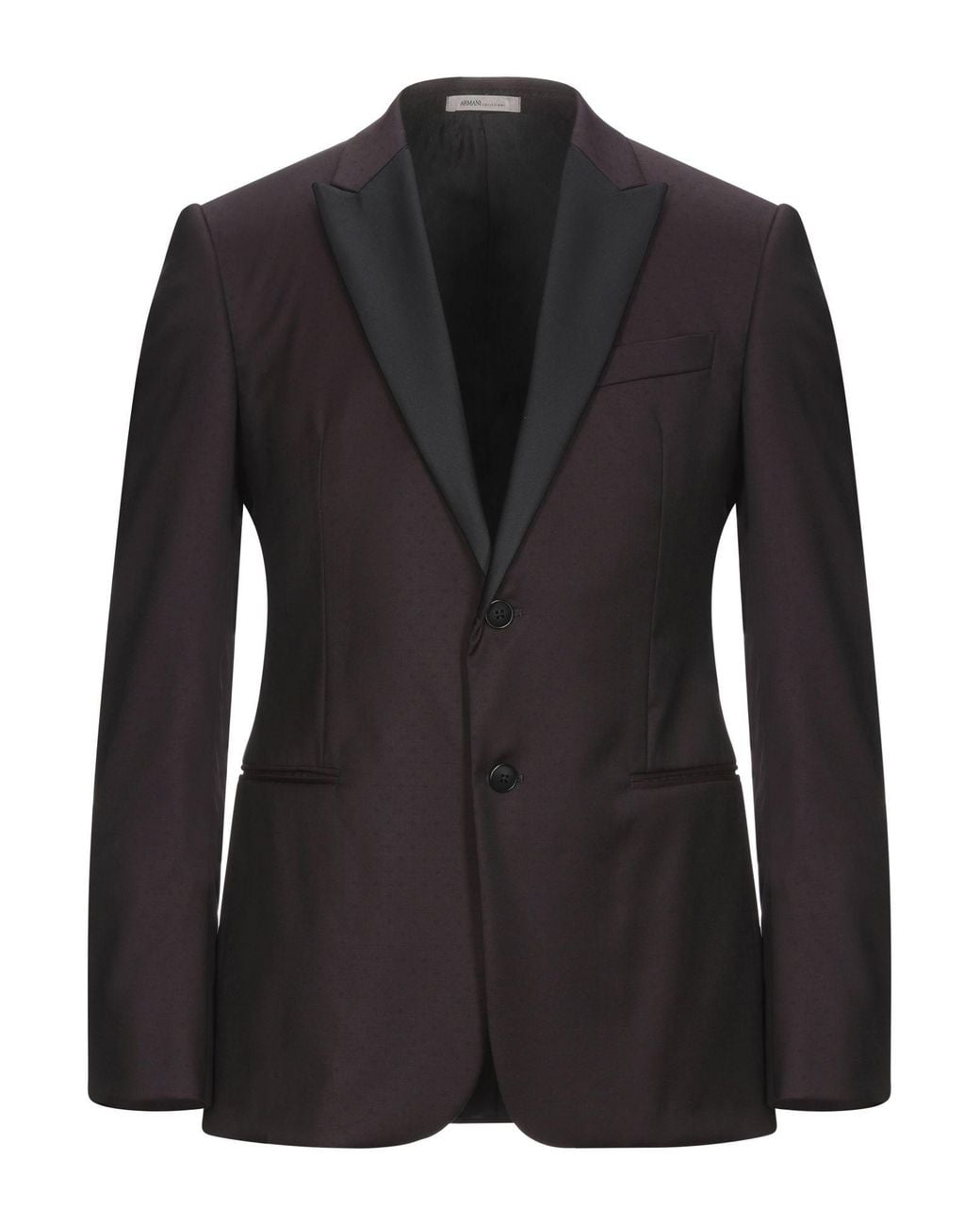 Armani Collezioni Black Plum Blazer Virgin Wool, Polyester, Mulberry Silk for men